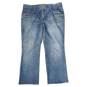 SEVEN7 Jeans Womens 16 Blue Boot Cut Stretch Mid Rise Faded Casual Cotton Blend